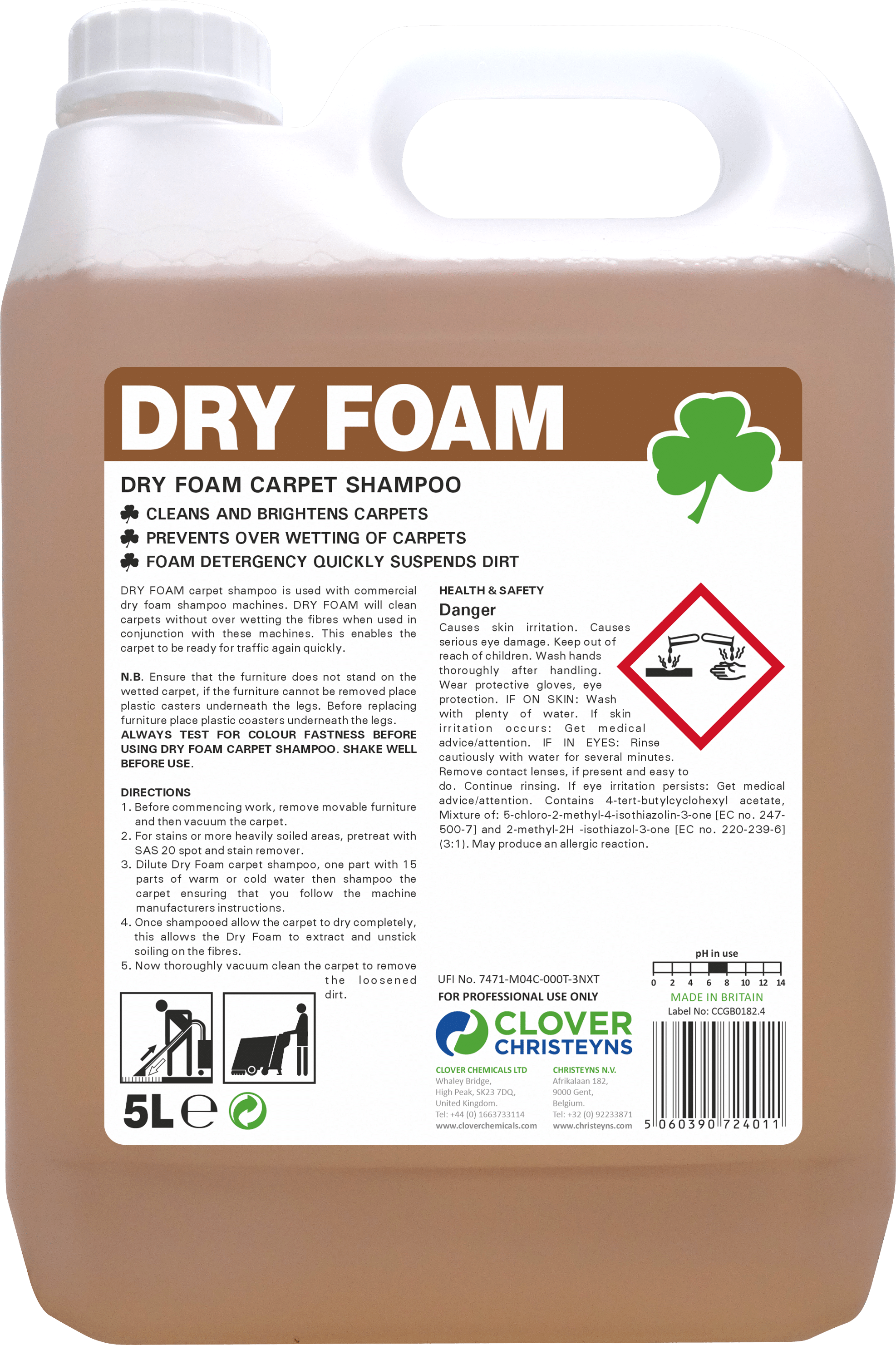 Dry Foam Carpet Shampoo (5L)