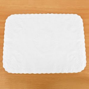Embossed Lace Tray Paper 12 x 16 White (250)